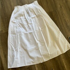 Hackwith Design House semi sheer white skirt